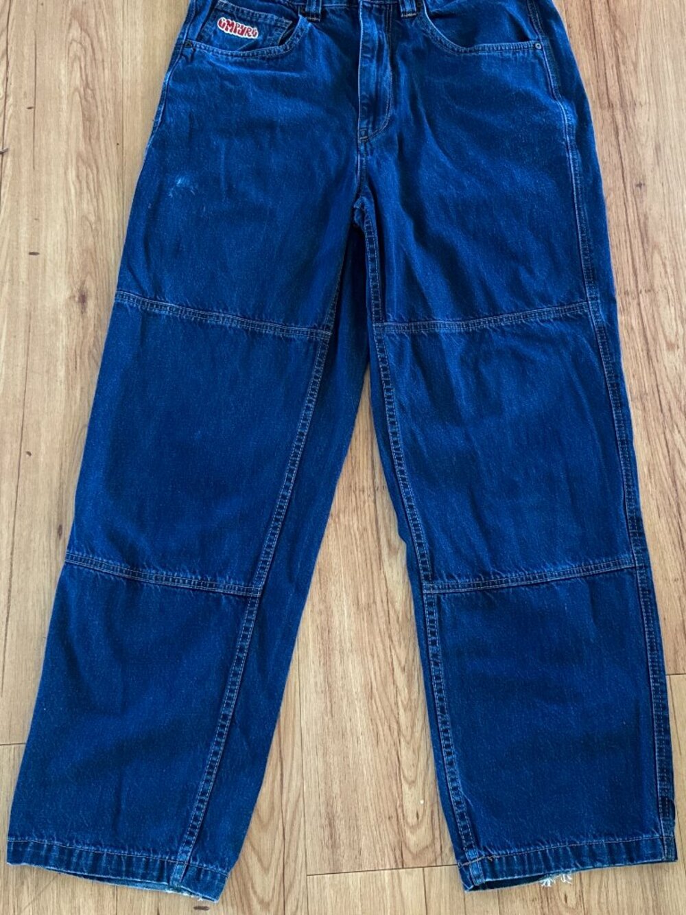 Empyre Double Knee Skate Dark Blue Jean Carpenter Pants Relaxed Baggy Mens sz 32